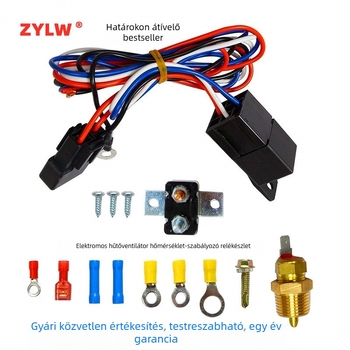 ZYLW 175–185° Elektromos hűtőventilátor termosztát Hőmérséklet-érzékelő kapcsoló 40A relé készlet