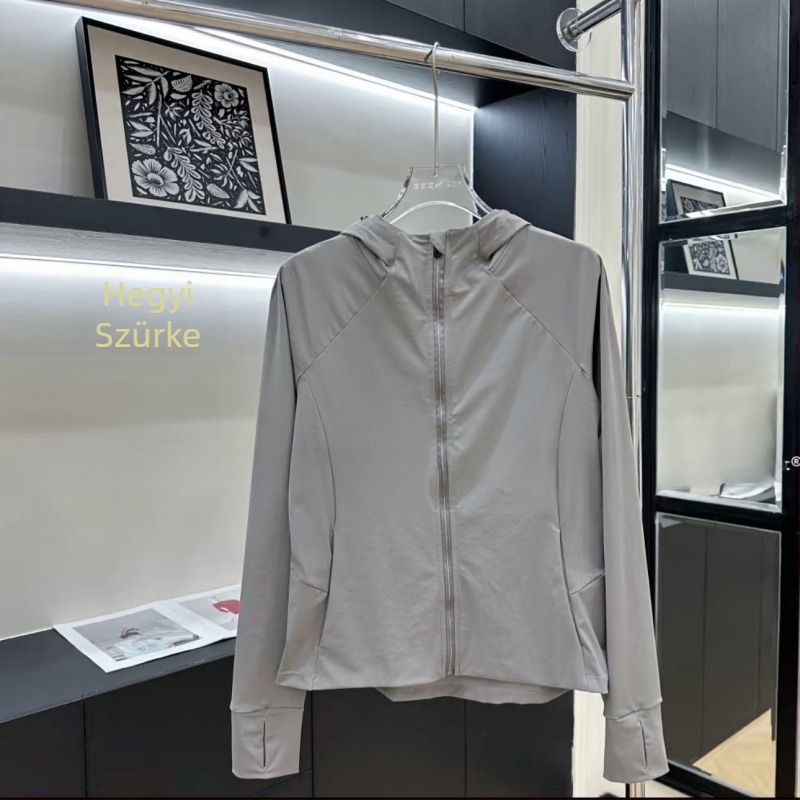 Női kapucnis nejlon napvédő ruházat UPF50+, lélegző, gyorsan száradó, slim fit