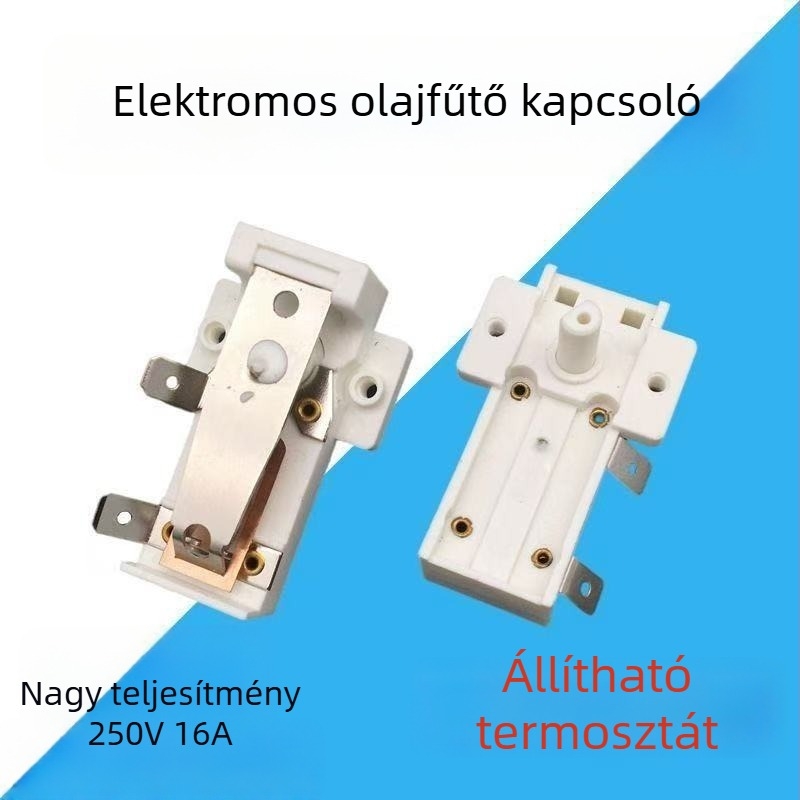 16A-os állítható hőmérséklet-szabályozó termosztát olajfűtő radiátorhoz, fehér