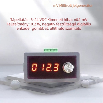 Magas pontosságú millivolt-jelgenerátor termopárhoz, hőmérséklet-szabályozás és nyomásérzékelés, modell Q01H07, pulzusos