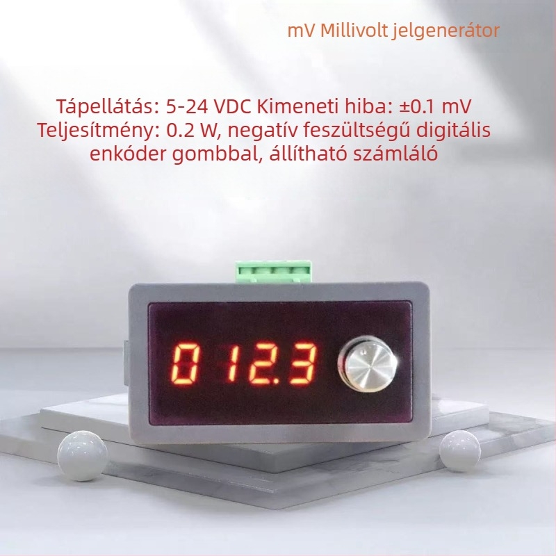 Magas pontosságú millivolt-jelgenerátor termopárhoz, hőmérséklet-szabályozás és nyomásérzékelés, modell Q01H07, pulzusos