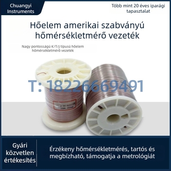 K-típusú, T-típusú és J-típusú precíz termopárvezeték, TT-K-30 modell, kemence hőmérséklet-méréshez
