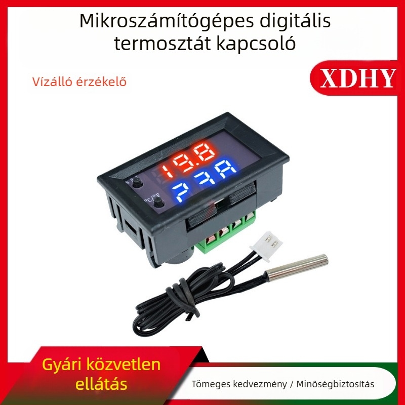 XDHY W2809 Digitális kijelzős termosztátkapcsoló, hőmérséklet-szabályozó