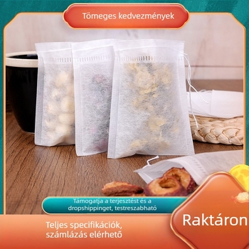 Egyszer használatos teafilter zacskók kukoricaszálból, tealevelekhez és kínai gyógynövények üledékének szűrésére