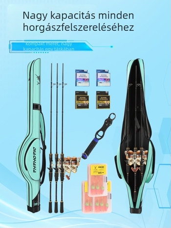 Fishing Ha Ha Kemény külsővel tengeri horgászbot táska, nagy kapacitású, többfunkciós és hordozható
