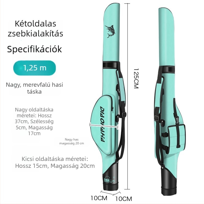 Fishing Ha Ha Kemény külsővel tengeri horgászbot táska, nagy kapacitású, többfunkciós és hordozható