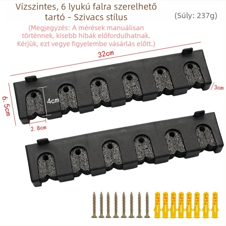 Horgászbotok kiállító polca — falra szerelhető vagy függőleges tartó, ABS