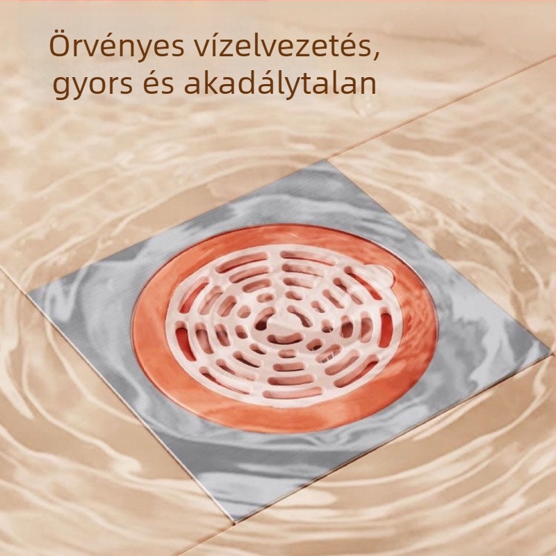Golyó alakú padlólefolyó fedél – szagtalanító és rovarvédő szűrő