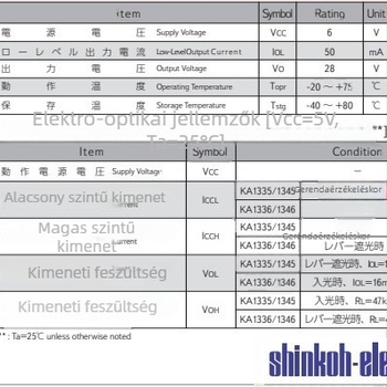 Taiyue KA1335 műanyag ívelt formájú fotóelektrikus érzékelő, karos kapcsolóval és aktuátorral, rugós optikai megszakító