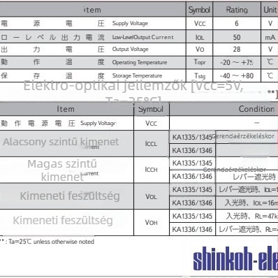 Taiyue KA1335 műanyag ívelt formájú fotóelektrikus érzékelő, karos kapcsolóval és aktuátorral, rugós optikai megszakító