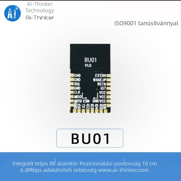 UWB beltéri helymeghatározó modul + bázisállomás BU01, rövidtávú nagy pontosságú mérés