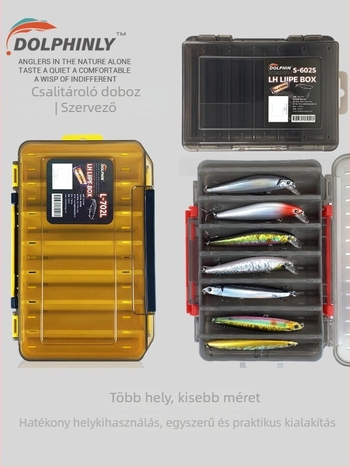 Dolphin Lure kétszintes csalihalasdoboz, hordozható horgászati tároló doboz