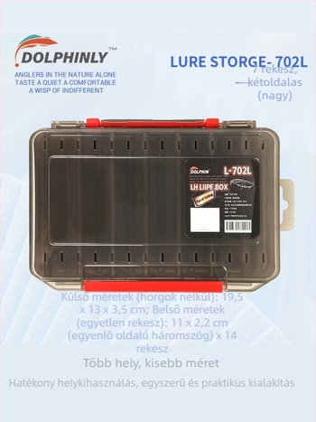 Dolphin Lure kétszintes csalihalasdoboz, hordozható horgászati tároló doboz