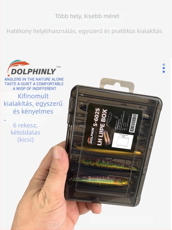 Dolphin Lure kétszintes csalihalasdoboz, hordozható horgászati tároló doboz