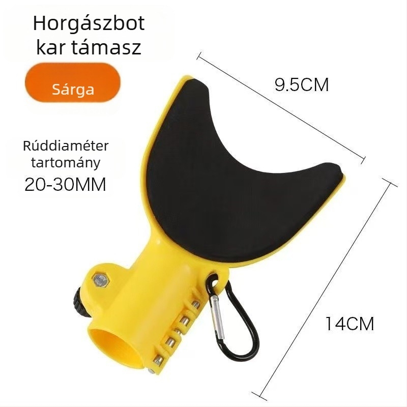 Horgászbot kar-támasz, energiatakarékos keret, bot-tartó, könyök-támasz, háló-tartó, kézben tartó bot, horgászfelszerelés