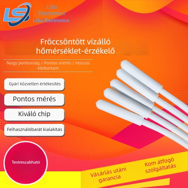IP68 vízálló hőmérséklet-szonda, 6×30, öntőformázású