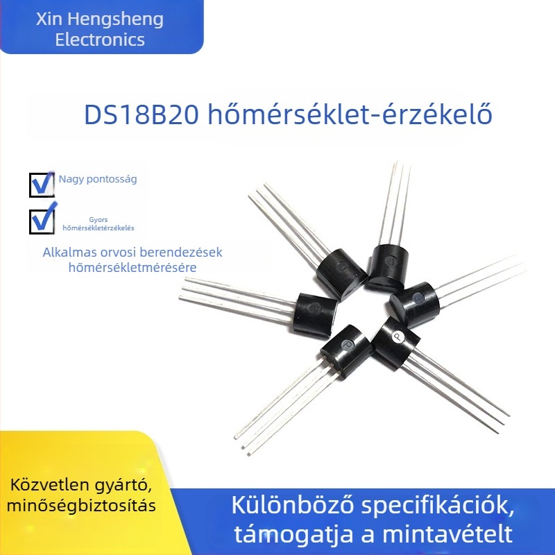 DS18B20+ programozható digitális hőmérséklet-érzékelő elektromos járművek töltése közbeni hőmérséklet-méréshez