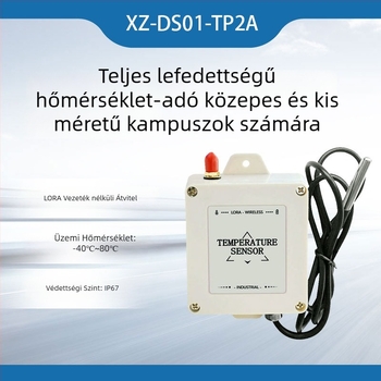 DS18B20 szondás típusú vezeték nélküli hőmérséklet-érzékelő olaj- és vízhőmérséklethez, LoRa átvitellel a hűtési láncban
