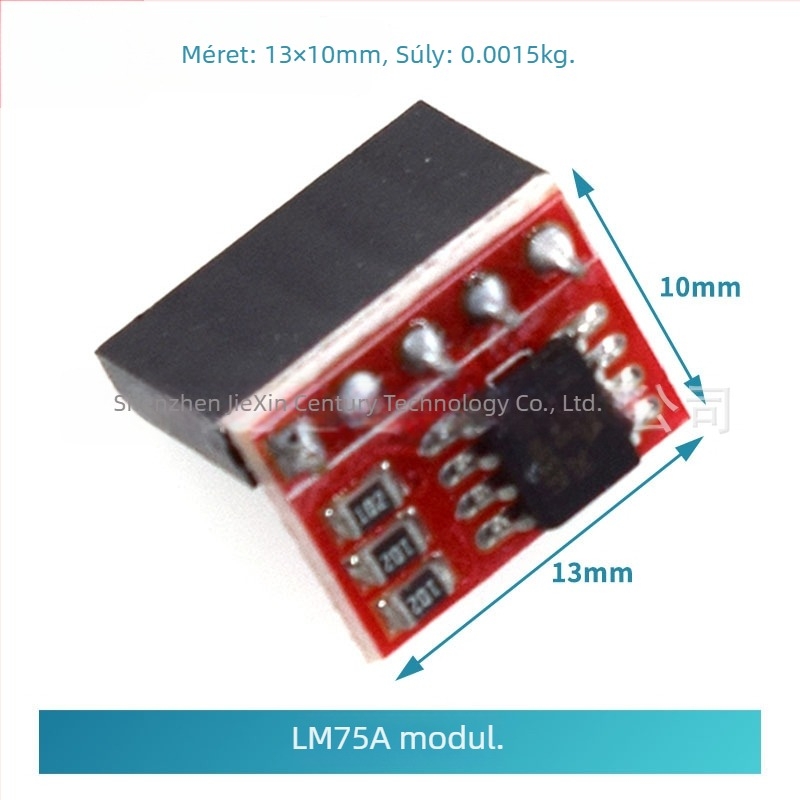 LM75A hőmérséklet-érzékelő, gyors I2C interfész, nagy pontosságú hőmérséklet-érzékelő, fejlesztőpanel