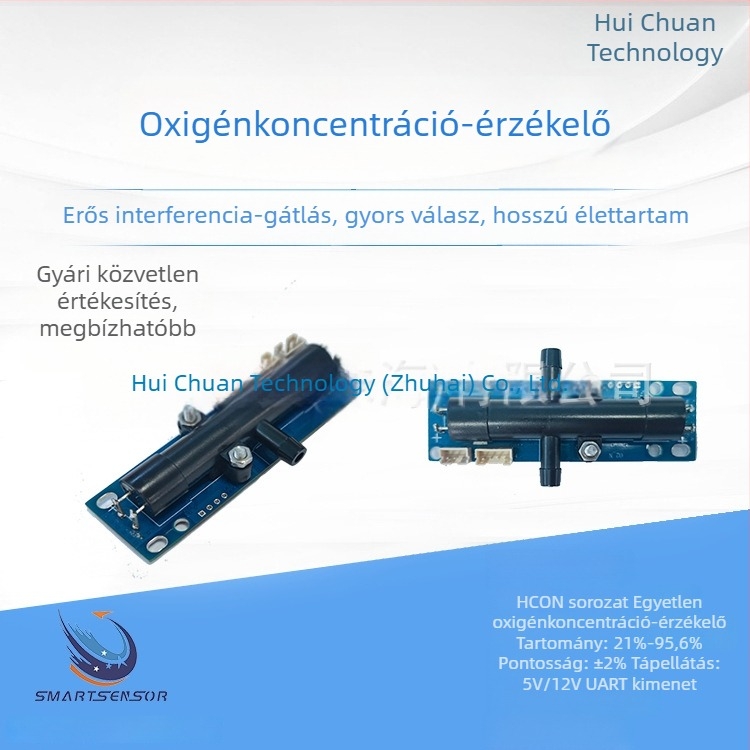 HCON ultrahangos oxigén szenzor a Hui Chuan Technologytől oxigéngenerátorokhoz és oxigénkamrákhoz, valamint oxigénáramlás szenzorokhoz