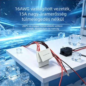 Ipari hűtőmodul TEC1-04915, szemivezető termoelektromos chip, 5V 15A, 40×40 mm, 44 W