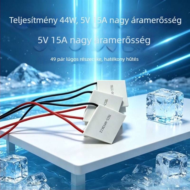 Ipari hűtőmodul TEC1-04915, szemivezető termoelektromos chip, 5V 15A, 40×40 mm, 44 W