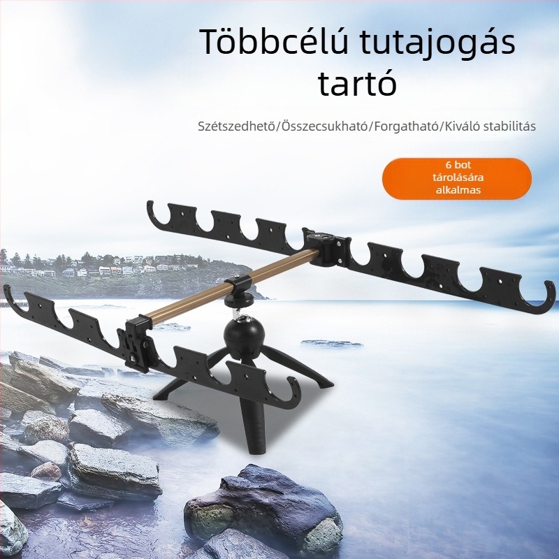 Háromszög alakú jéghorgász állvány tartóval, kültéri kiegészítő