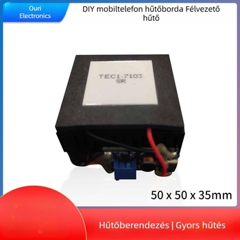 TEC1-7103 félvezető hűtőlap DIY mobiltelefonhoz csendes ventilátorral, 5V
