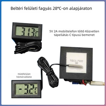 TEC1-7103 félvezető hűtőlap DIY mobiltelefonhoz csendes ventilátorral, 5V