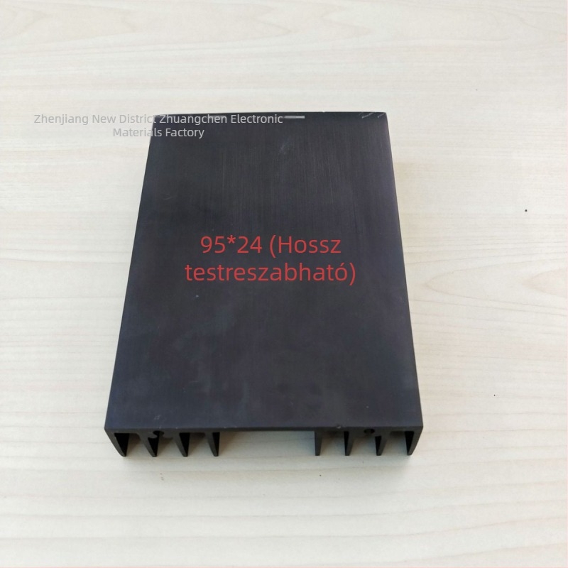 Grafén felületkezelésű alumínium hőleadó borda, méretek 90×20–120 mm, 6063-os alumínium, Zc-sap típusú radiátor.