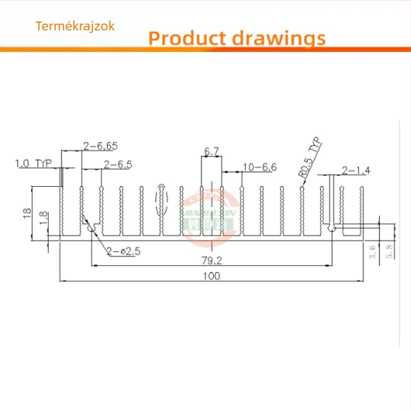 Alumínium hűtőprofil 30×100×18 mm alaplap IC-khez, tranzisztorokhoz, MOSFET-ekhez és feszültségszabályzókhoz