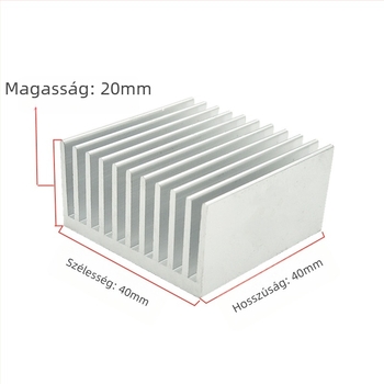 40x40x20 mm-es alumínium hűtő elektronikai chipekhez