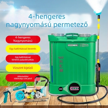 Automatikus elektromos permetező mezőgazdasági felhasználásra, erőteljes négyhengeres, nagy nyomású, multifunkcionális, új modell