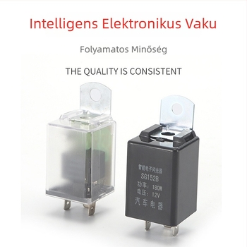 Átlátszó házú autóvillogó relé, intelligens LED-es, 3-pin elektronikus relé