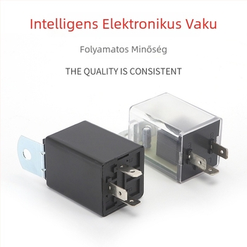 Átlátszó házú autóvillogó relé, intelligens LED-es, 3-pin elektronikus relé