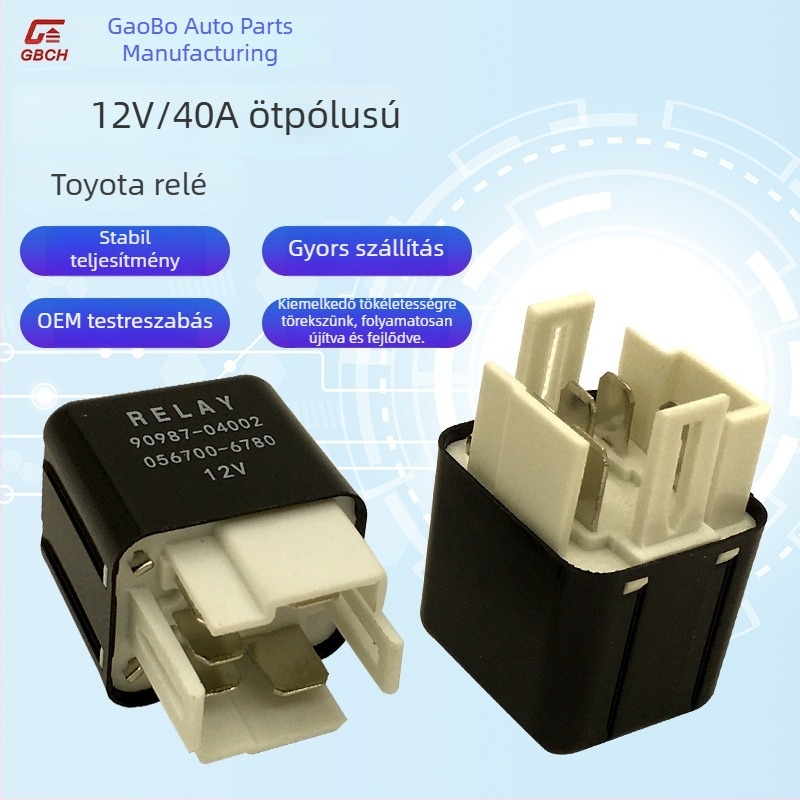 5-tűs Toyota autórelé, 12V/24V radiátorventilátor módosításhoz