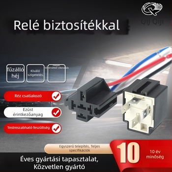 DC12V 40A autórelé aljzattal, vízálló, integrált normál nyitott relével és biztosítékkal