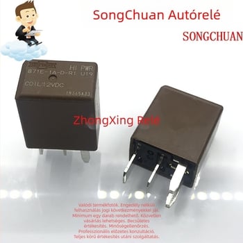 Songchuan autórelé 871E-1A-D-R1 U19, 12V DC, 4-tűs, normálisan nyitott, V6
