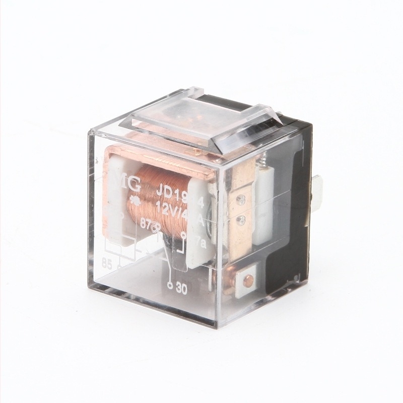 Gépjármű elektromágneses relé, 4- és 5-pontos, 12V/24V, 40A, nagyáramú réz tekercs, DC