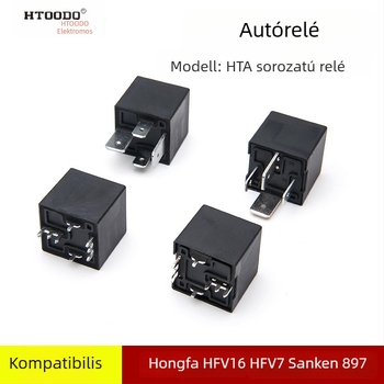 HTOODQ HTA autó relé HFV7/HFV16 helyettesítésére, SongChuan 8971, 12V/24V/48V, normálisan nyitott, 70A/80A