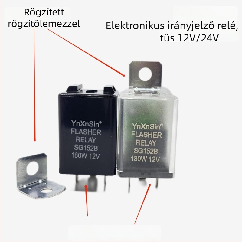 Beépíthető autóvillogó relé, univerzális, 3-pins, 12V/24V