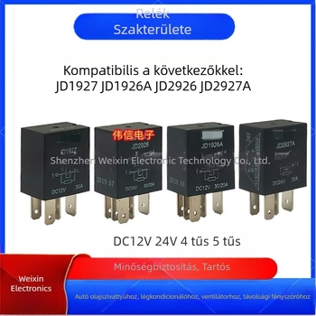 Autórelé JD1926A/1927/2926/2927 klímaberendezéshez, 12V/24V, 4- vagy 5-tűs csatlakozás, 30A/20A