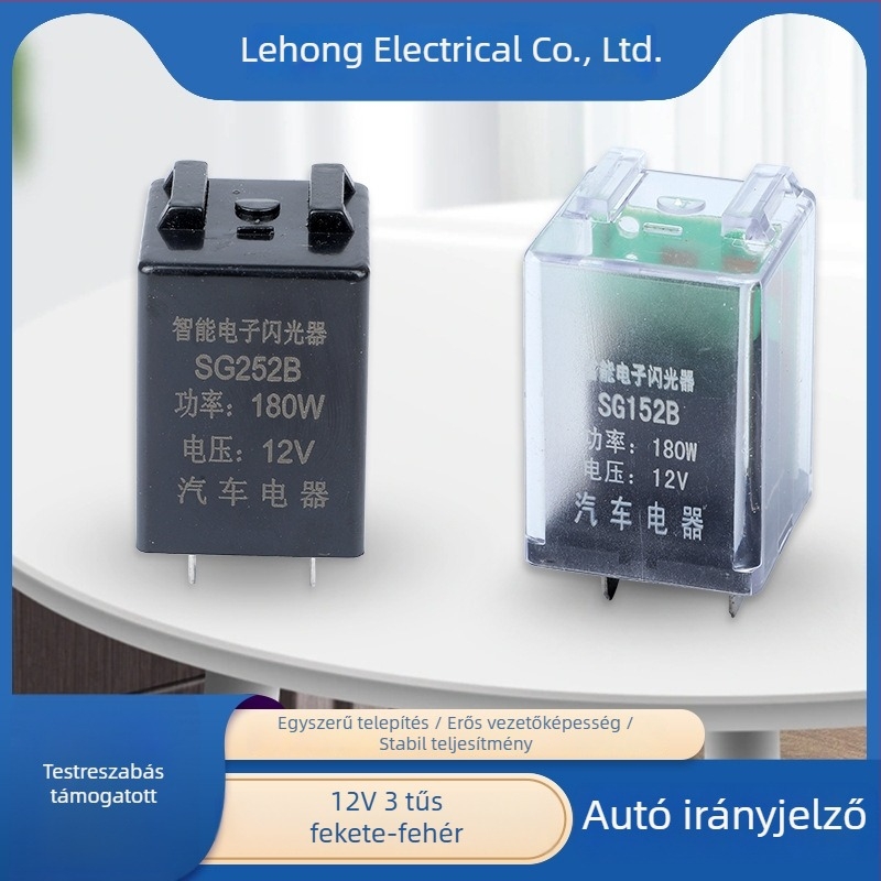 Autóvillogó relé 12V/24V – fényszórókhoz és LED-modifikációkhoz motorkerékpárhoz