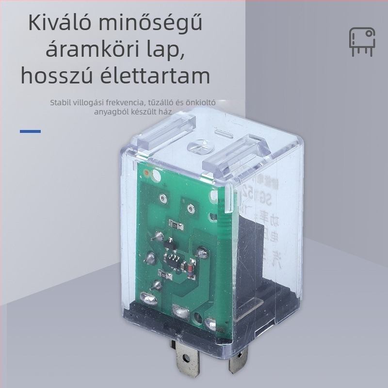 Autóvillogó relé 12V/24V – fényszórókhoz és LED-modifikációkhoz motorkerékpárhoz