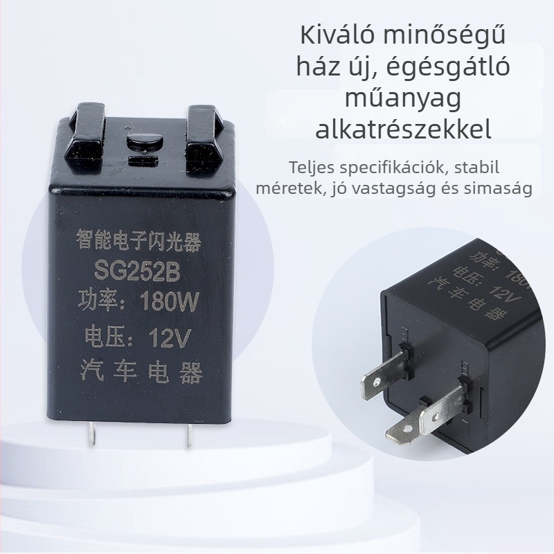 Autóvillogó relé 12V/24V – fényszórókhoz és LED-modifikációkhoz motorkerékpárhoz