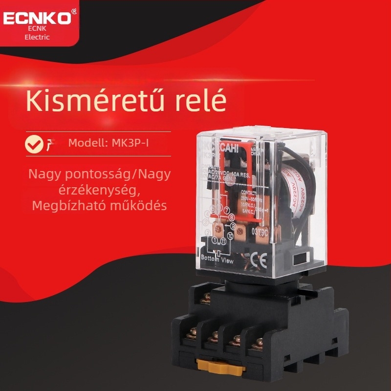 Nikko MK3P-I elektromágneses relé, közbenső relé, normálisan nyitott érintkező