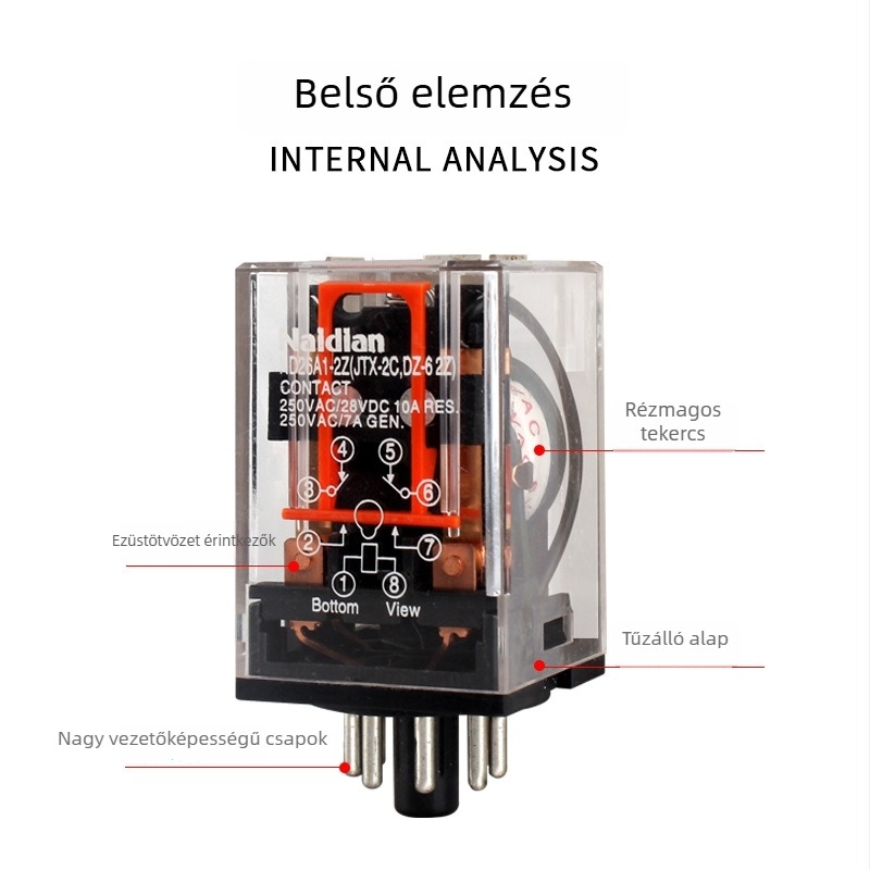 JTX-3C/JTX-2C Kisméretű univerzális elektromágneses relé ND26A1 közbenső relé