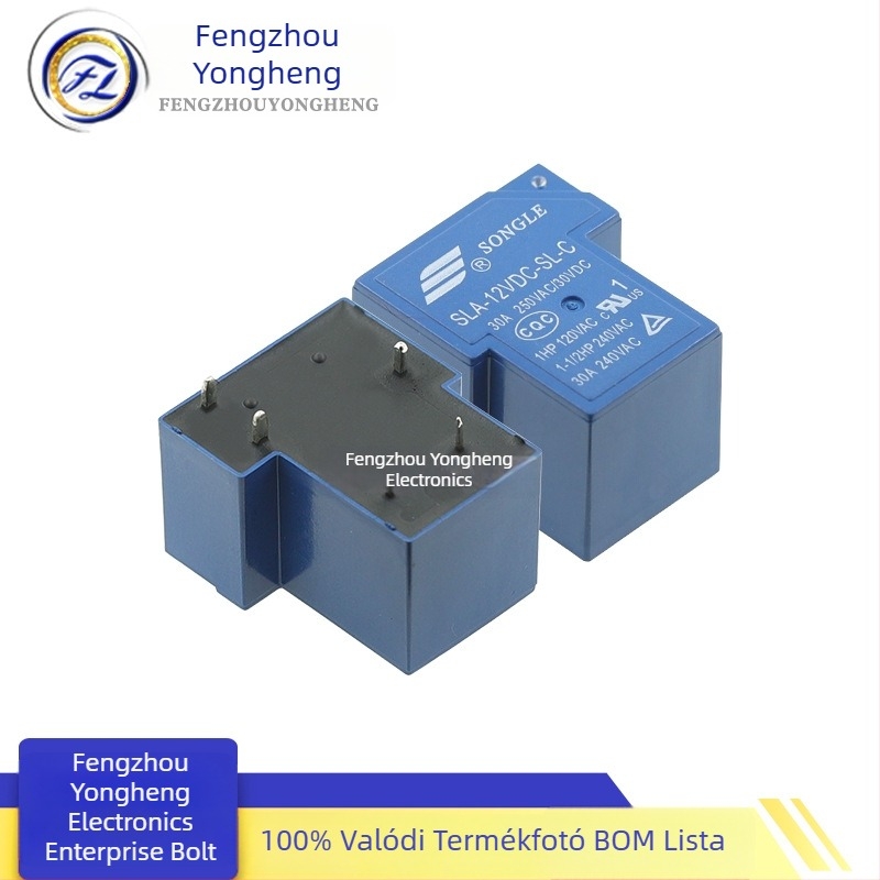 SLA-12VDC-SL-C(Z) 5-tűs relé 30A 250VAC Songle
