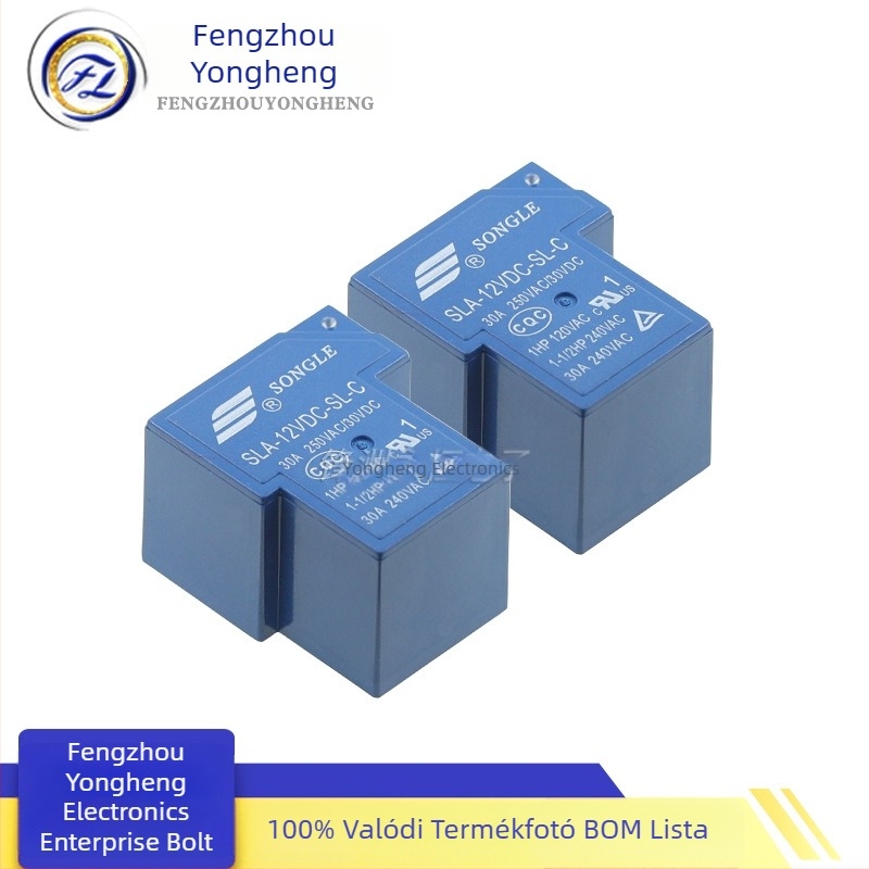 SLA-12VDC-SL-C(Z) 5-tűs relé 30A 250VAC Songle
