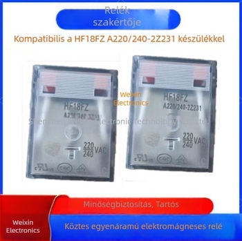 DC elektromágneses relé, 220 V AC, kompatibilis HF18FZ A220/240-2Z231